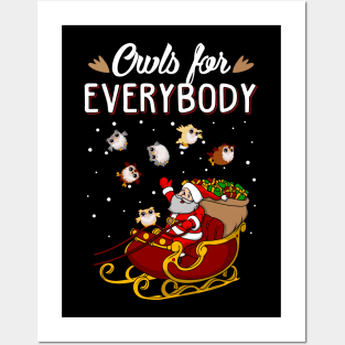 Funny Christmas Sweater. Owls Lover Gift. Posters and Art